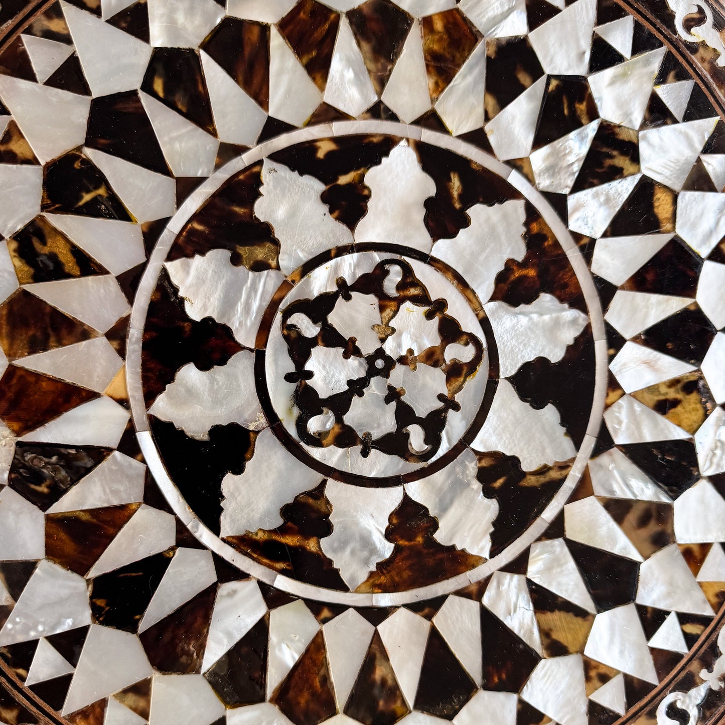 Pair of Ottoman Style Decagonal Inlaid Side Tables