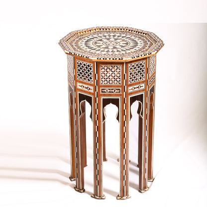 Pair of Ottoman Style Decagonal Inlaid Side Tables